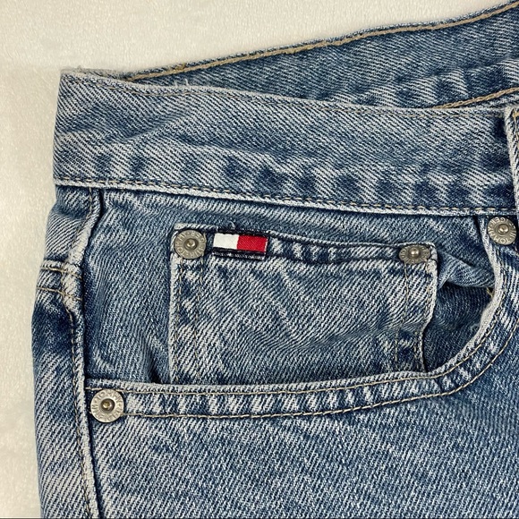 Tommy Hilfiger 2003 High Rise Straight Relaxed Leg Light Wash Mom Jeans Size 14 - Picture 4 of 16